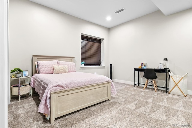 6589 Canyonpoint Rd, Castle Pines, CO 80108 - carpeted bedroom featuring baseboards, visible vents, and recessed lighting