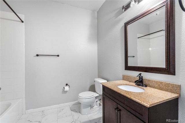 23456 E 5th Pl Unit 104, Aurora, CO 80018 - bathroom with vanity, marble finish flooring, and  shower combination