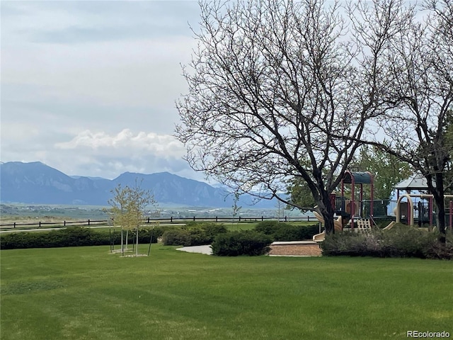 surrounding community with a mountain view