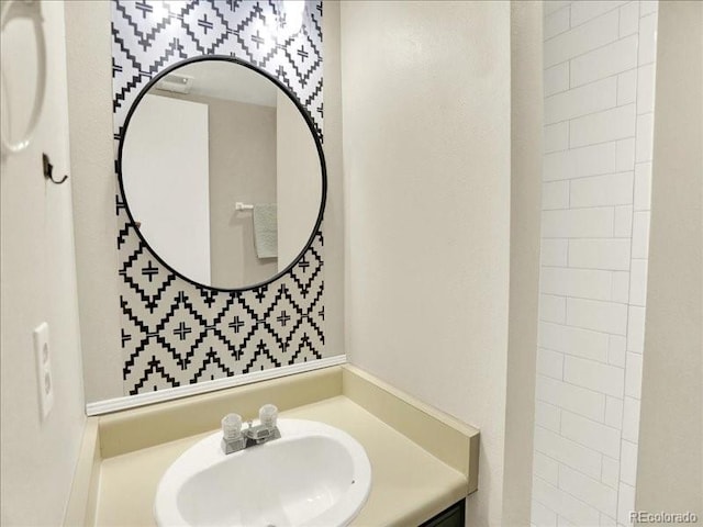 bathroom featuring vanity