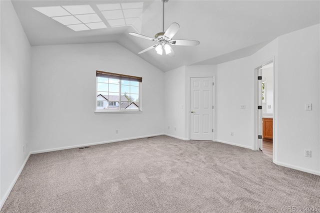 11963 Dahlia Dr, Thornton, CO 80233 - unfurnished bedroom with carpet floors, lofted ceiling, baseboards, and ceiling fan