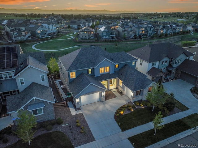 8179 S Kellerman Cir, Aurora, CO 80016 - aerial view at dusk of a residential view