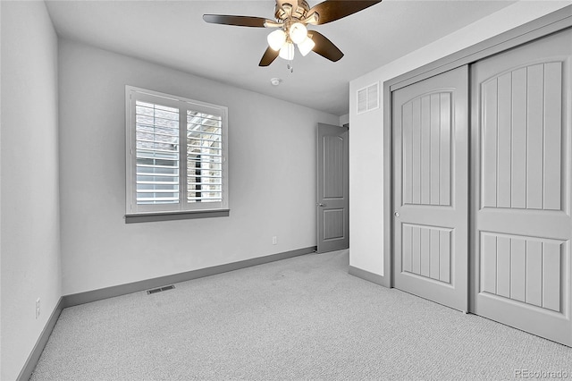 8179 S Kellerman Cir, Aurora, CO 80016 - unfurnished bedroom featuring carpet, a closet, baseboards, and ceiling fan