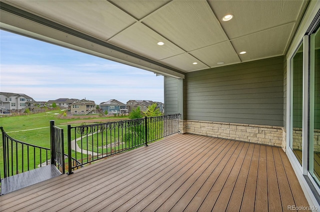 8179 S Kellerman Cir, Aurora, CO 80016 - deck featuring a residential view and a yard