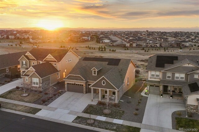8751 S Wenatchee Ct, Aurora, CO 80016 - aerial view at dusk of a residential view
