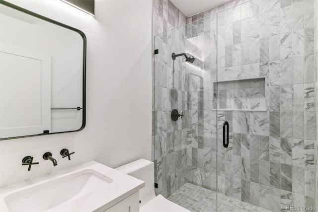 2280 W 42nd Ave, Denver, CO 80211 - full bath with a stall shower, vanity, and toilet