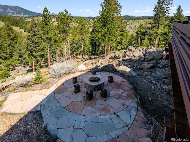 3395 Timbergate Trl, Evergreen, CO 80439 - view of patio with a mountain view