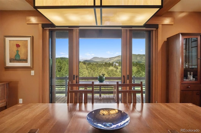 3395 Timbergate Trl, Evergreen, CO 80439 - dining space with a mountain view