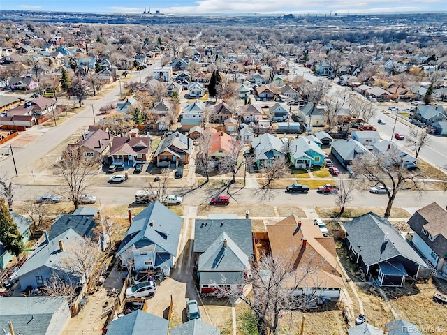 drone / aerial view with a residential view