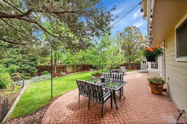 1583 Sunset Ridge Rd, Highlands Ranch, CO 80126 - view of patio with an outdoor hangout area