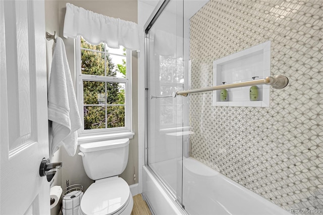 1583 Sunset Ridge Rd, Highlands Ranch, CO 80126 - full bathroom with toilet and shower / bath combination with glass door