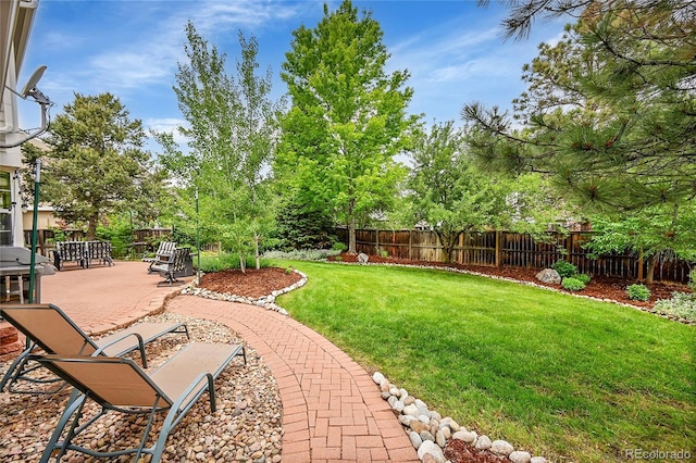 1583 Sunset Ridge Rd, Highlands Ranch, CO 80126 - view of yard featuring a patio area
