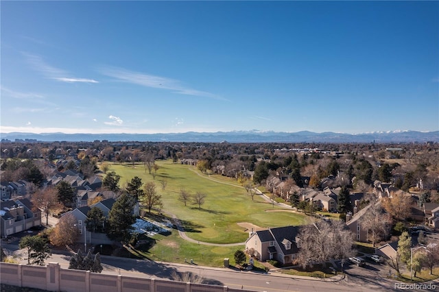 bird's eye view featuring a mountain view