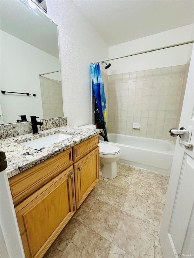 6102 S Yampa St, Aurora, CO 80016 - full bathroom featuring vanity and shower / bathtub combination with curtain