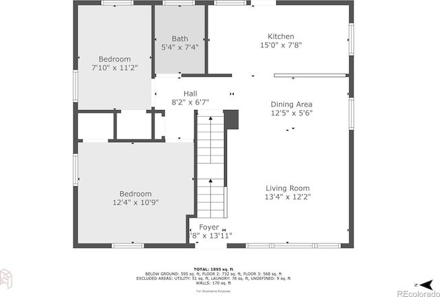 1856 S Monroe St, Denver, CO 80210 - view of home floor plan