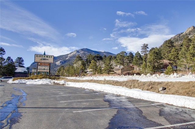 exterior space with a mountain view