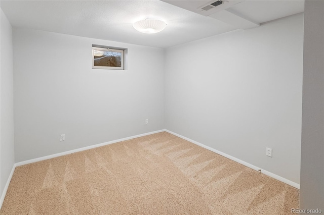 view of carpeted spare room