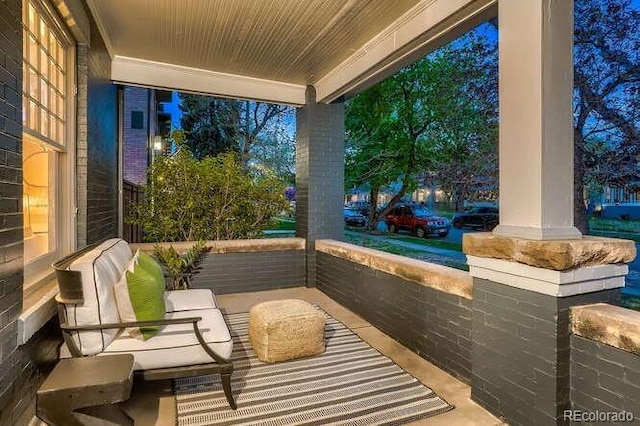 balcony with covered porch