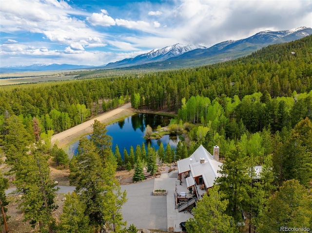 32806 Lakeside Dr, Buena Vista, CO 81211 - view of subject property with a heavily wooded area and a water and mountain view