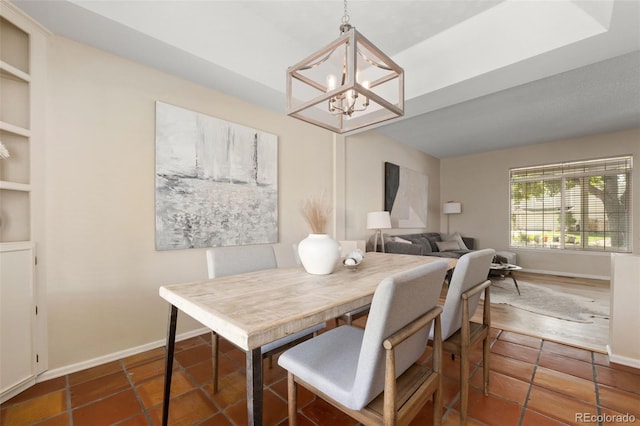 5649 W 109th Cir, Westminster, CO 80020 - dining area featuring a chandelier and tile patterned flooring