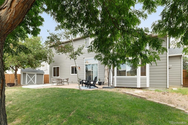 5649 W 109th Cir, Westminster, CO 80020 - back of property featuring a shed and a patio