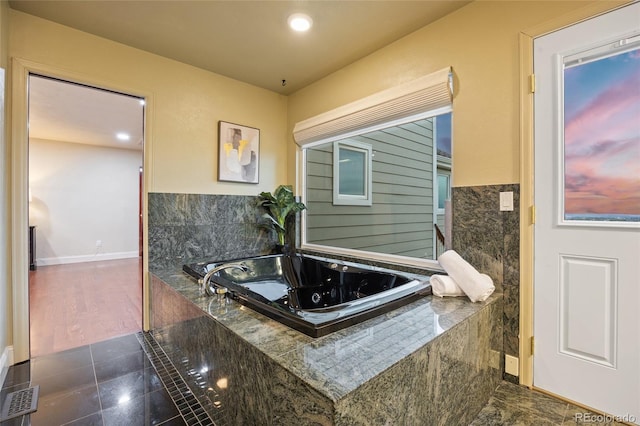 7883 S Espana Way, Centennial, CO 80016 - full bathroom featuring a whirlpool tub, baseboards, and recessed lighting