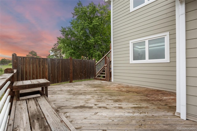 7883 S Espana Way, Centennial, CO 80016 - wooden terrace featuring stairs