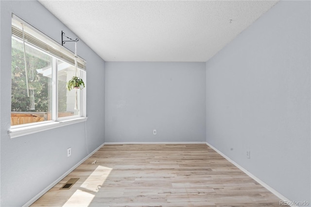 381 Mountain Cloud Cir, Highlands Ranch, CO 80126 - unfurnished room with light wood finished floors, a textured ceiling, and baseboards