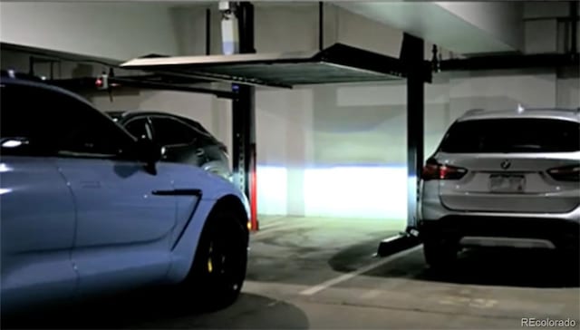 view of parking garage