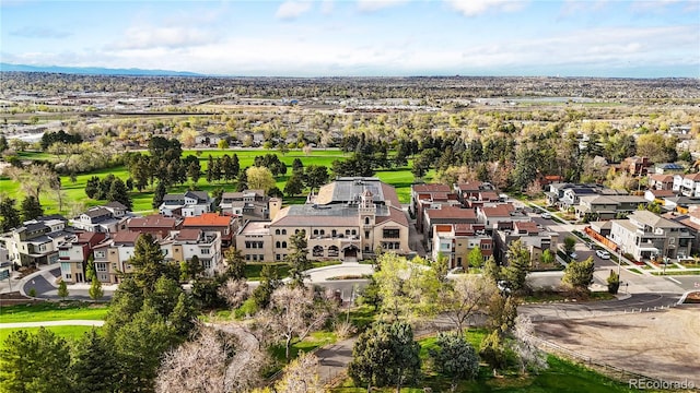 drone / aerial view with a residential view