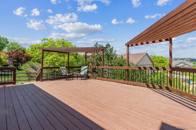 10448 Kicking Horse Dr, Littleton, CO 80125 - view of wooden deck