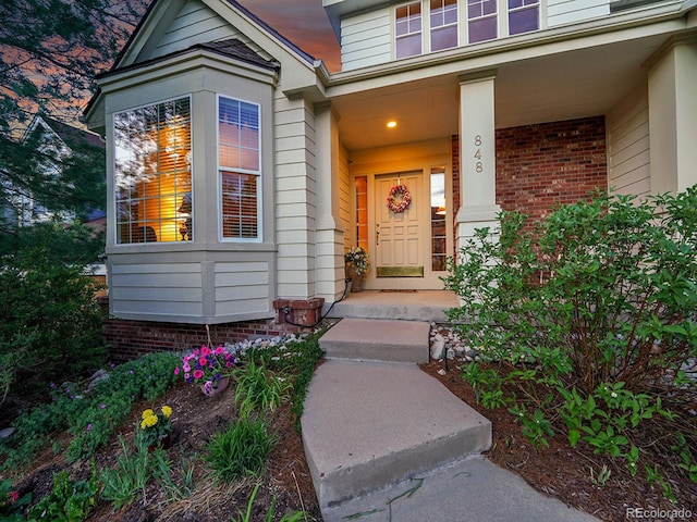848 Huntington Pl, Highlands Ranch, CO 80126 - doorway to property with a porch