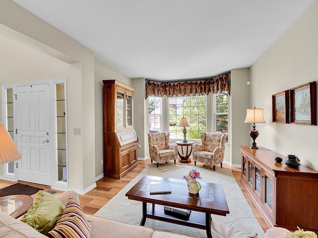 848 Huntington Pl, Highlands Ranch, CO 80126 - living area with light wood-style floors and baseboards