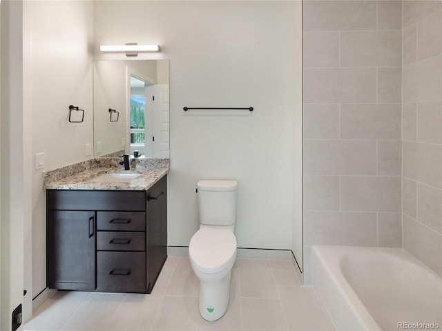 0125 W Keystone Rd Unit 209, Keystone, CO 80435 - bathroom with toilet, vanity, tile patterned floors, and washtub / shower combination