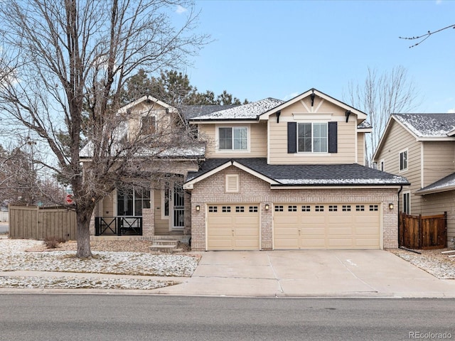 view of front of house featuring a garage