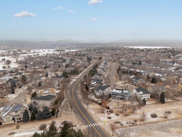 drone / aerial view with a residential view