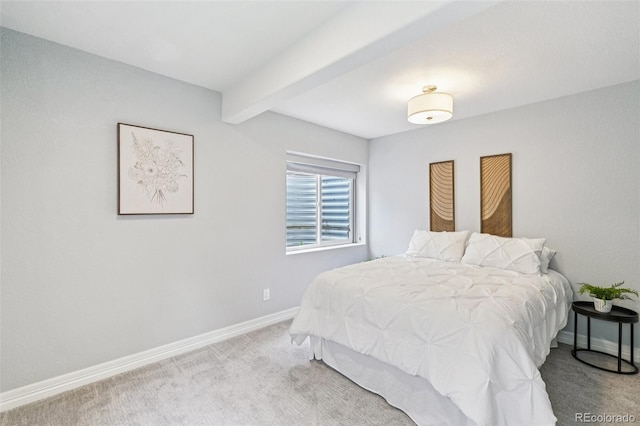 17020 E 107th Ave, Commerce City, CO 80022 - carpeted bedroom featuring baseboards and beamed ceiling