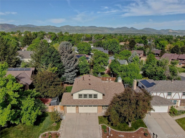 8043 S Zephyr St, Littleton, CO 80128 - aerial view of residential area featuring a mountain backdrop
