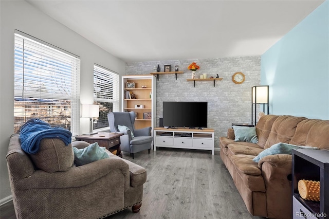 living room featuring wood finished floors