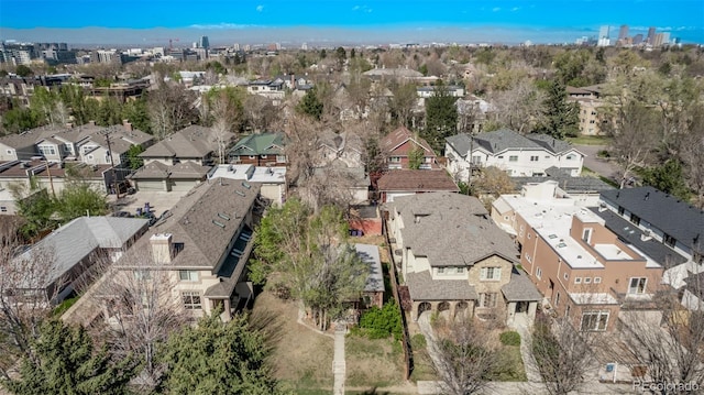 451 Harrison St, Denver, CO 80206 - aerial overview of property's location with nearby suburban area