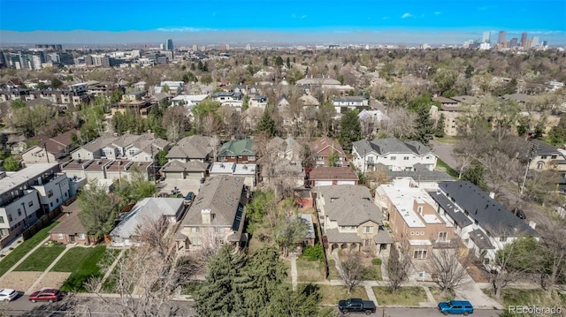 451 Harrison St, Denver, CO 80206 - aerial overview of property's location with nearby suburban area