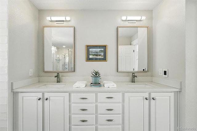 8256 E 28th Dr, Denver, CO 80238 - bathroom with a shower and double vanity