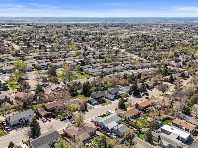 drone / aerial view featuring a residential view