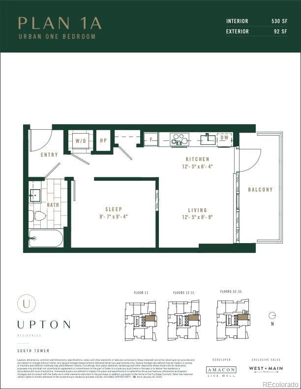 525 18th St Unit 1210, Denver, CO 80202 - property floor plan