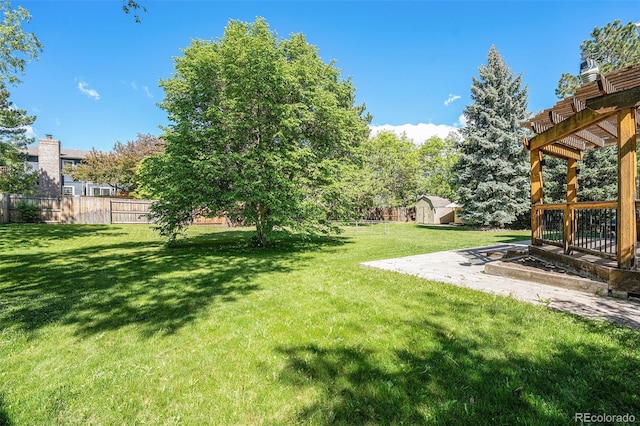 10247 W Roxbury Pl, Littleton, CO 80127 - view of yard featuring a pergola