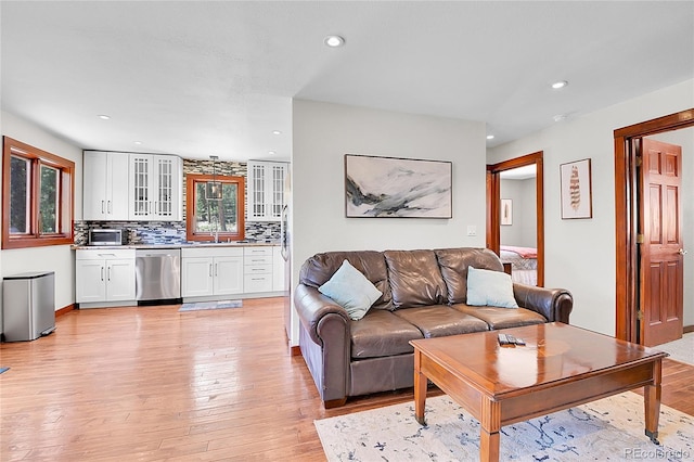 700 Rosalie Rd, Bailey, CO 80421 - living area featuring recessed lighting and light wood-style flooring