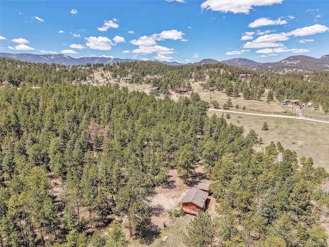 700 Rosalie Rd, Bailey, CO 80421 - bird's eye view of a heavily wooded area and a mountainous background