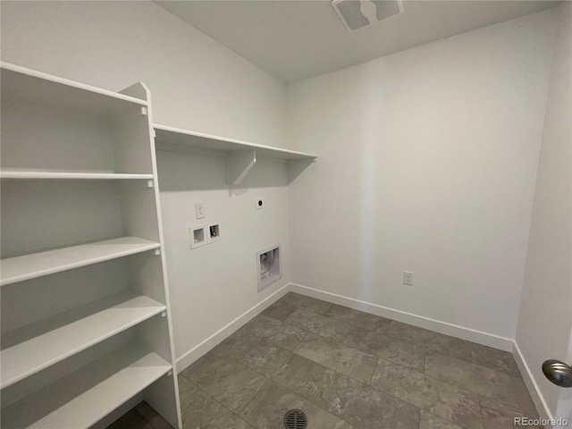 laundry room featuring hookup for an electric dryer and washer hookup