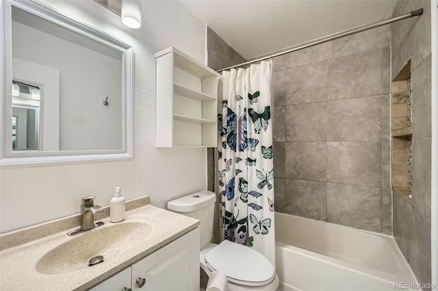 10064 Owens St, Broomfield, CO 80021 - full bathroom with toilet, shower / bath combo, and vanity