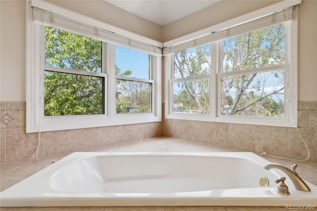 bathroom with a bath